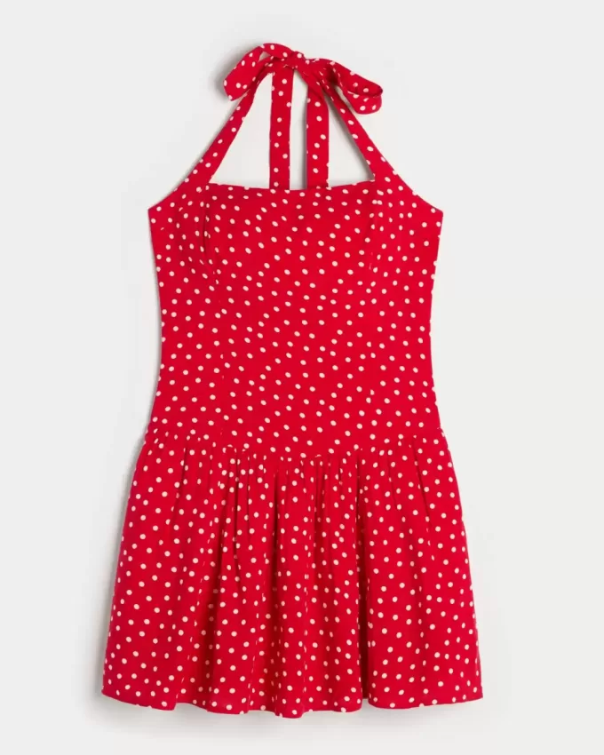 Neckholder-Minikleid mit tiefer Taille Neckholder-Minikleid mit tiefer Taille
