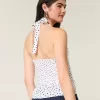 Neckholder-Top mit Plissierung und offenem Rücken Neckholder-Top mit Plissierung und offenem Rücken