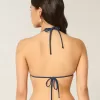 Neckholder-Triangel-Bikinioberteil mit Häkelbesatz