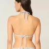 Neckholder-Triangel-Bikinioberteil mit Häkelbesatz