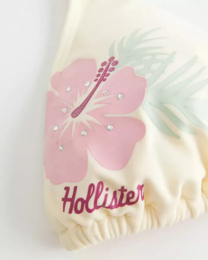 Neckholder-Triangel-Bikinioberteil mit Spring Break-Grafik Neckholder-Triangel-Bikinioberteil mit Spring Break-Grafik