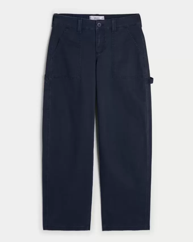 Niedrig geschnittene, konisch zulaufende Baggy-Zimmermannshose Niedrig geschnittene, konisch zulaufende Baggy-Zimmermannshose