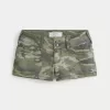 Niedrig geschnittene Y2K Camo Twill Shortie Shorts Niedrig geschnittene Y2K Camo Twill Shortie Shorts