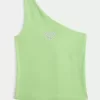 One-Shoulder-Tanktop mit Herz-Grafik One-Shoulder-Tanktop mit Herz-Grafik