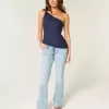One-Shoulder-Top aus Leinenmischung One-Shoulder-Top aus Leinenmischung