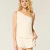One-Shoulder-Top aus Leinenmischung One-Shoulder-Top aus Leinenmischung
