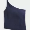 One-Shoulder-Top aus Leinenmischung One-Shoulder-Top aus Leinenmischung