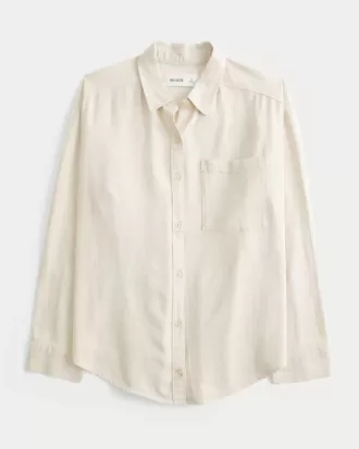 Oversize-Hemd aus Leinenmischung Oversize-Hemd aus Leinenmischung
