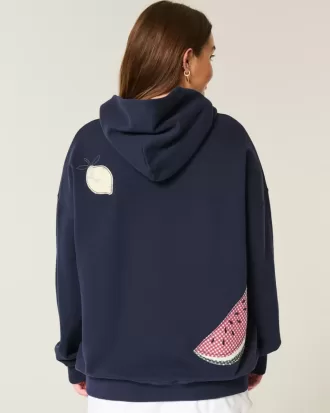 Oversize-Hoodie mit Fruchtgrafik