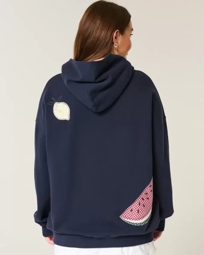 Oversize-Hoodie mit Fruchtgrafik Oversize-Hoodie mit Fruchtgrafik