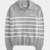 Oversize-Pullover mit Grafik und halbem Reißverschluss Oversize-Pullover mit Grafik und halbem Reißverschluss