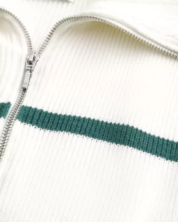 Oversize-Pullover mit halbem Reißverschluss Oversize-Pullover mit halbem Reißverschluss