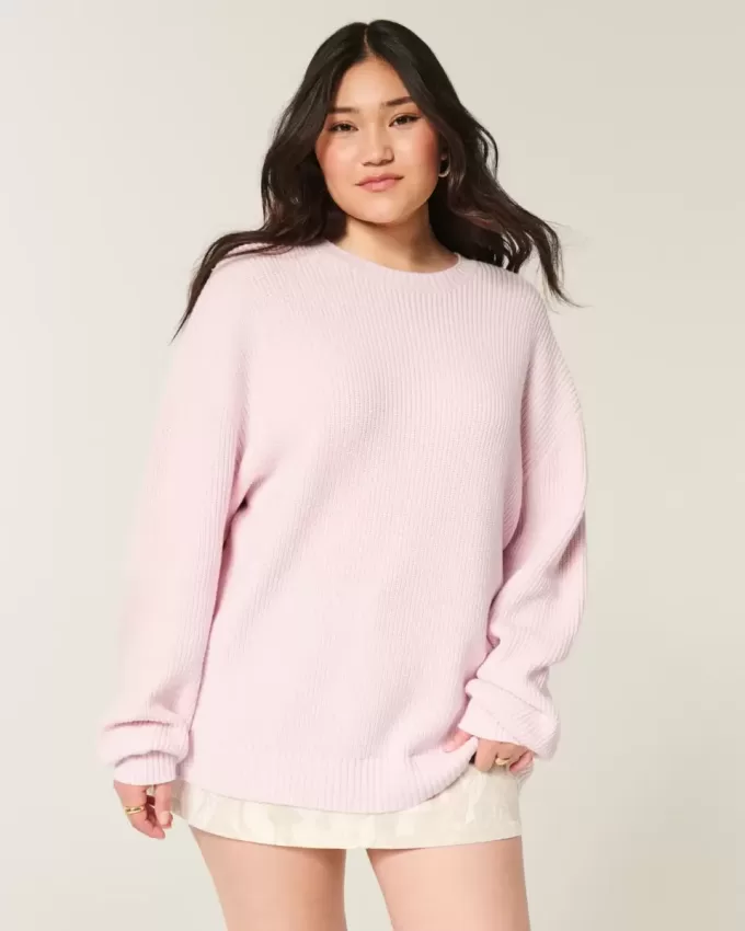 Oversize-Pullover mit Rundhalsausschnitt Oversize-Pullover mit Rundhalsausschnitt