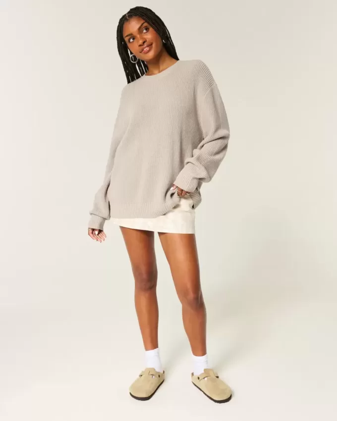 Oversize-Pullover mit Rundhalsausschnitt Oversize-Pullover mit Rundhalsausschnitt