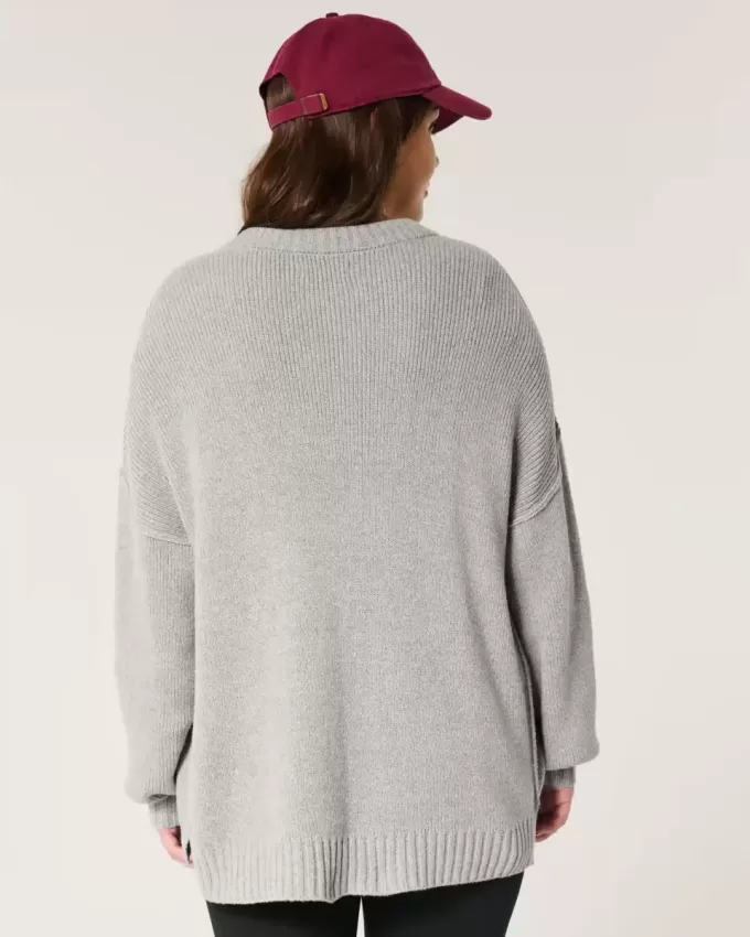 Oversize-Pullover mit Rundhalsausschnitt Oversize-Pullover mit Rundhalsausschnitt