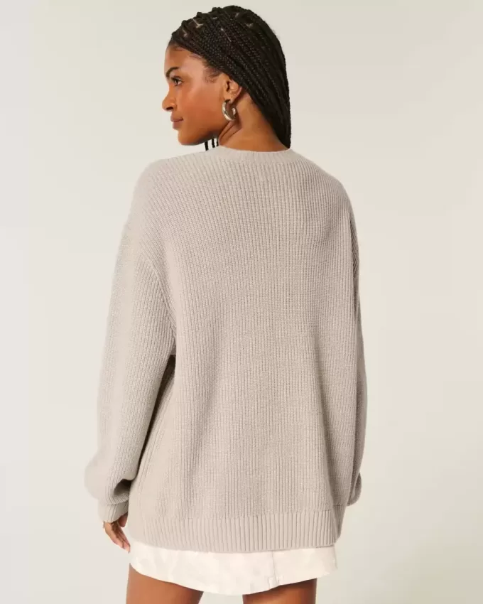 Oversize-Pullover mit Rundhalsausschnitt Oversize-Pullover mit Rundhalsausschnitt