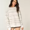 Oversize-Pullover mit Rundhalsausschnitt und Herzmuster Oversize-Pullover mit Rundhalsausschnitt und Herzmuster
