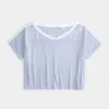 Oversize-Schulterfreies Trikot mit College-Grafik Oversize-Schulterfreies Trikot mit College-Grafik