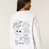 Oversize-Sweatshirt mit Rundhalsausschnitt und Grafik für den Abschlussjahrgang 2025 Oversize-Sweatshirt mit Rundhalsausschnitt und Grafik für den Abschlussjahrgang 2025