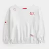 Oversize-Sweatshirt mit schulterfreiem Schnitt und Grafik zum Mondneujahr Oversize-Sweatshirt mit schulterfreiem Schnitt und Grafik zum Mondneujahr