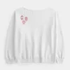 Oversize-Sweatshirt mit schulterfreiem Schnitt und Grafik zum Mondneujahr Oversize-Sweatshirt mit schulterfreiem Schnitt und Grafik zum Mondneujahr