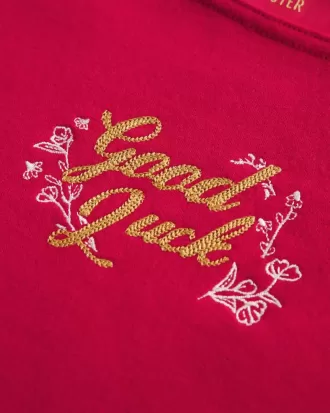 Oversize-Sweatshirt mit schulterfreiem Schnitt und Grafik zum Mondneujahr