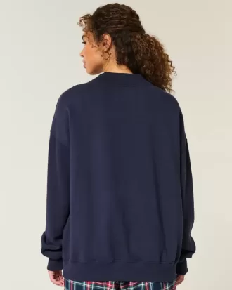 Oversize-Sweatshirt mit Stehkragen