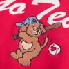Oversize-Sweatshirt mit V-Ausschnitt und „Go Team“-Grafik Oversize-Sweatshirt mit V-Ausschnitt und „Go Team“-Grafik