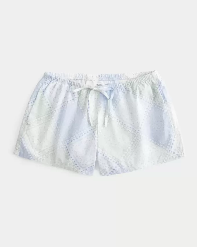 Oxford-Shorts aus Baumwolle mit Bindeband Oxford-Shorts aus Baumwolle mit Bindeband