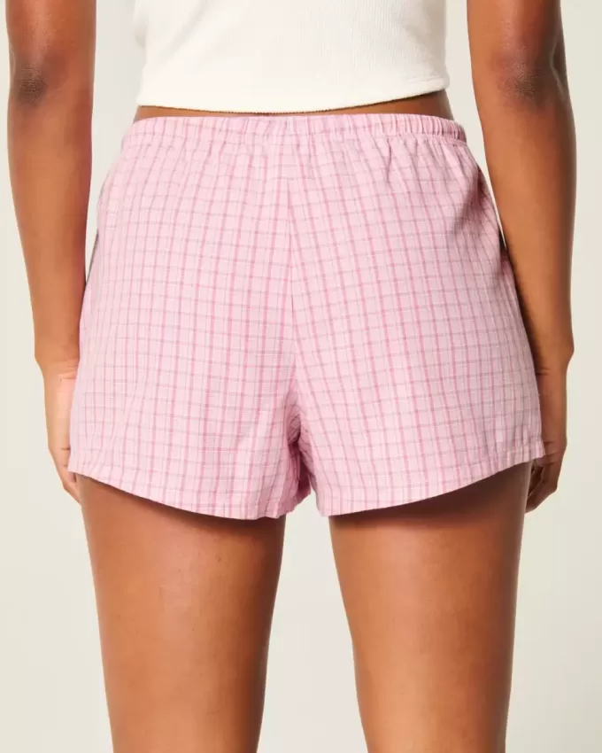 Oxford-Shorts aus Baumwolle mit Bindeband Oxford-Shorts aus Baumwolle mit Bindeband