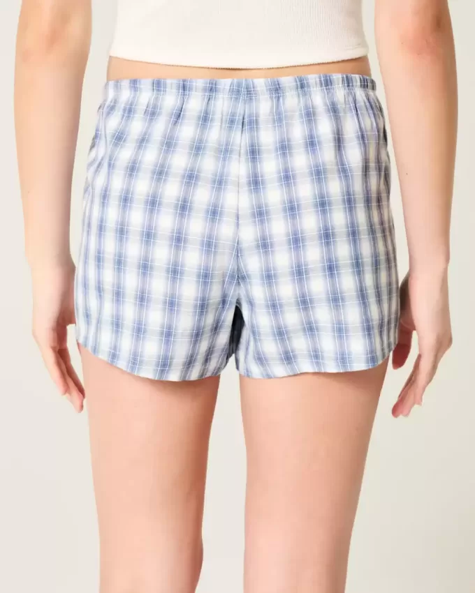 Oxford-Shorts aus Baumwolle mit Bindeband Oxford-Shorts aus Baumwolle mit Bindeband