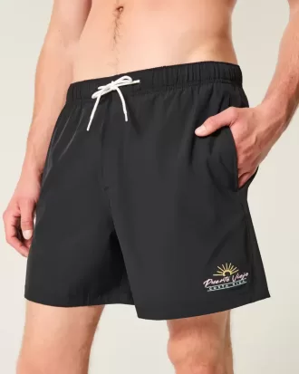 Puerto Viejo Grafik Volley Badehose bis zur Mitte des Oberschenkels