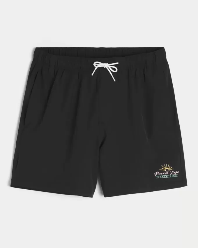 Puerto Viejo Grafik Volley Badehose bis zur Mitte des Oberschenkels Puerto Viejo Grafik Volley Badehose bis zur Mitte des Oberschenkels
