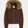 Puffer-Bomberjacke mit Kunstpelzbesatz Puffer-Bomberjacke mit Kunstpelzbesatz