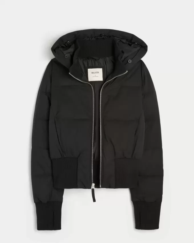 Puffer-Bomberjacke mit Kunstpelzbesatz Puffer-Bomberjacke mit Kunstpelzbesatz