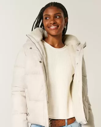 Pufferjacke mit Kunstpelzfutter