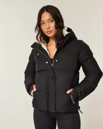 Pufferjacke mit Kunstpelzfutter