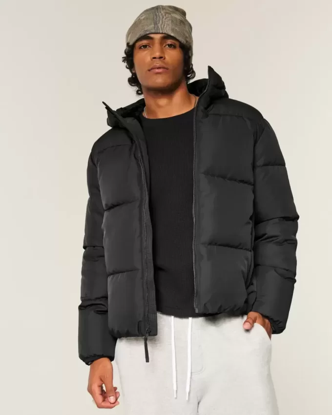 Pufferjacke mit Kunstpelzfutter Pufferjacke mit Kunstpelzfutter