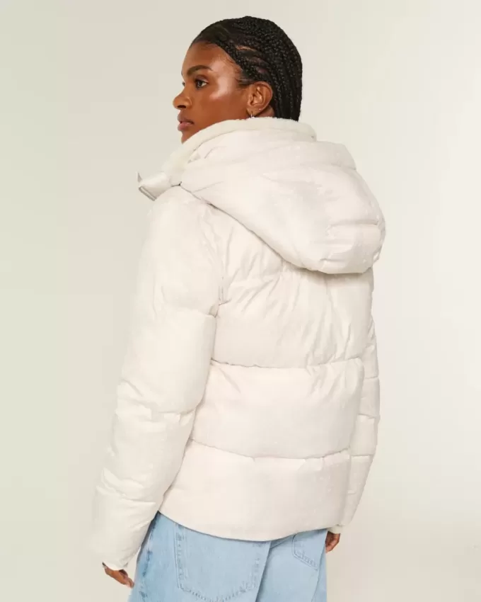 Pufferjacke mit Kunstpelzfutter Pufferjacke mit Kunstpelzfutter