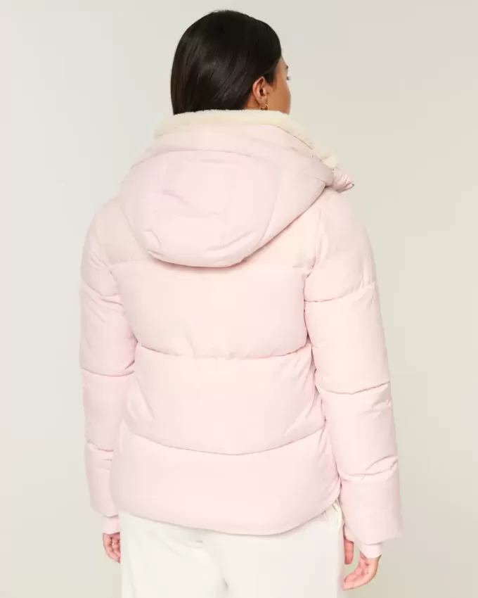 Pufferjacke mit Kunstpelzfutter Pufferjacke mit Kunstpelzfutter