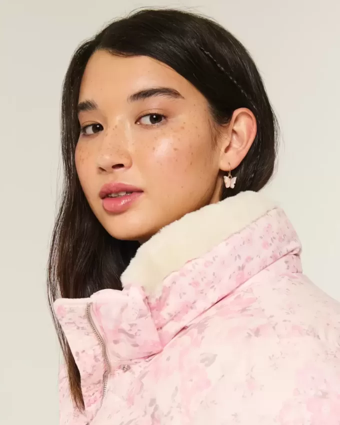 Pufferjacke mit Kunstpelzfutter Pufferjacke mit Kunstpelzfutter