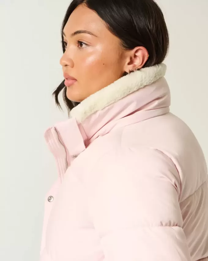 Pufferjacke mit Kunstpelzfutter Pufferjacke mit Kunstpelzfutter