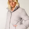 Pufferjacke mit Kunstpelzfutter Pufferjacke mit Kunstpelzfutter