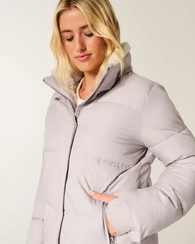 Pufferjacke mit Kunstpelzfutter Pufferjacke mit Kunstpelzfutter