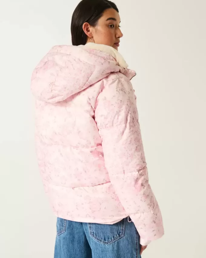 Pufferjacke mit Kunstpelzfutter Pufferjacke mit Kunstpelzfutter
