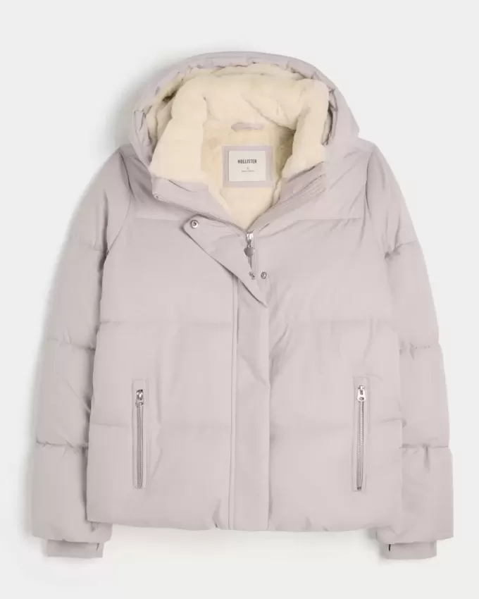 Pufferjacke mit Kunstpelzfutter Pufferjacke mit Kunstpelzfutter