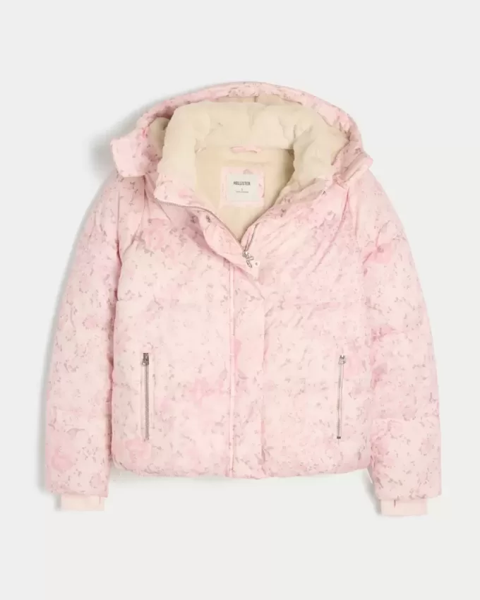 Pufferjacke mit Kunstpelzfutter Pufferjacke mit Kunstpelzfutter