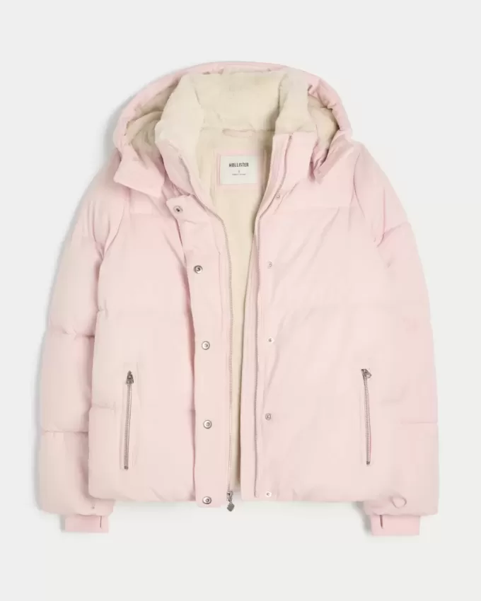Pufferjacke mit Kunstpelzfutter Pufferjacke mit Kunstpelzfutter