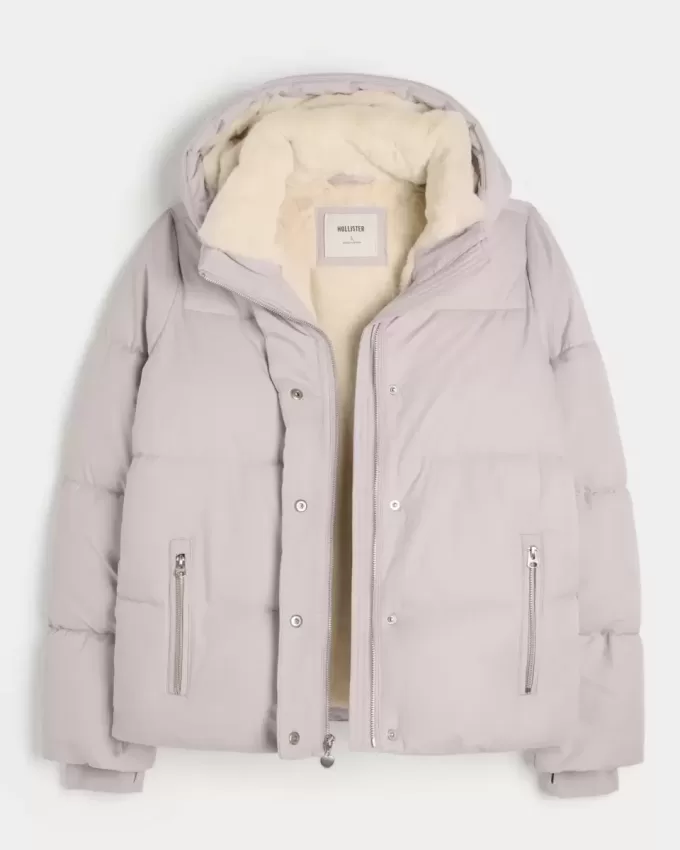 Pufferjacke mit Kunstpelzfutter Pufferjacke mit Kunstpelzfutter