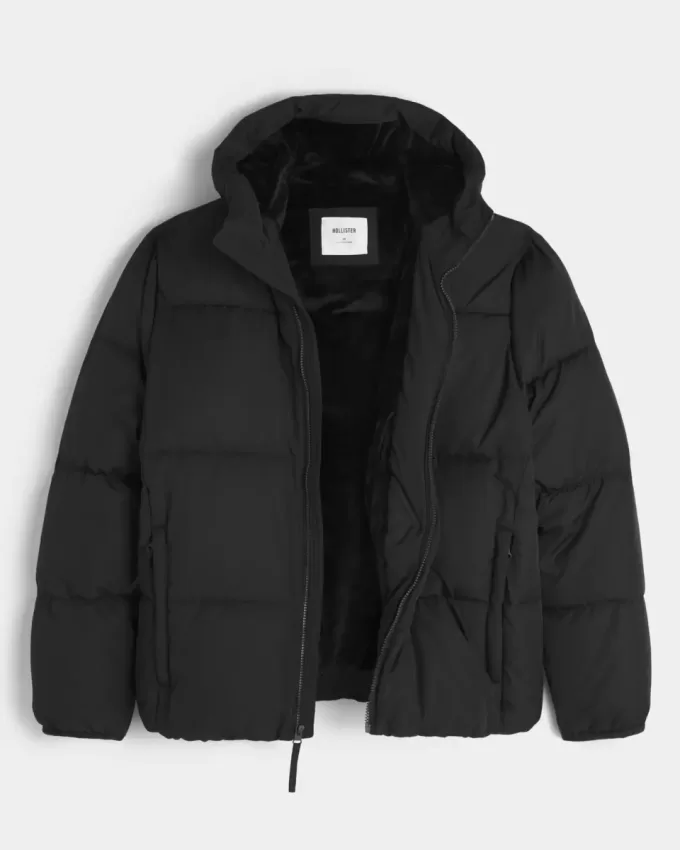 Pufferjacke mit Kunstpelzfutter Pufferjacke mit Kunstpelzfutter